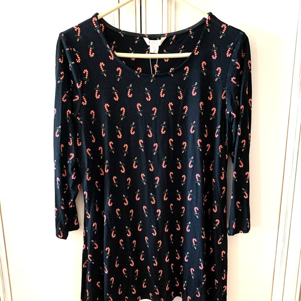 NWT Khakis & Co. Candy Cane Print Leggings Top - Medium - Rayon/Spandex - 38.00